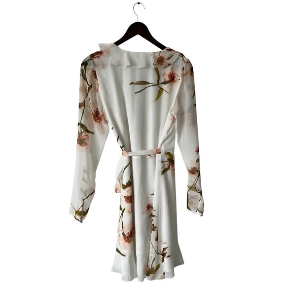 Wilfred by Aritzia Louise Wrap Dress - Floral Ruffle Mini - Size Small - Picture 3 of 7
